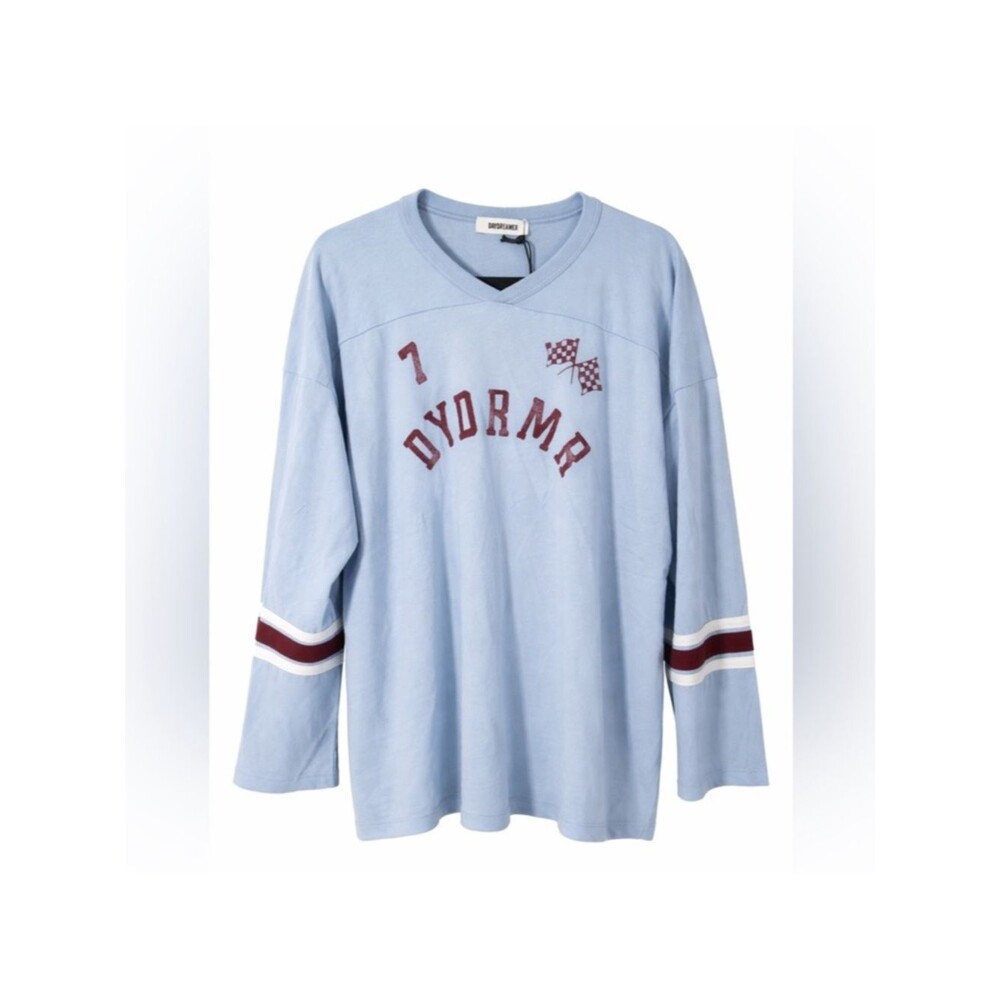 Daydreamer Arch Hockey Jersey in Sky Blue & Red Sz S/M NWT
